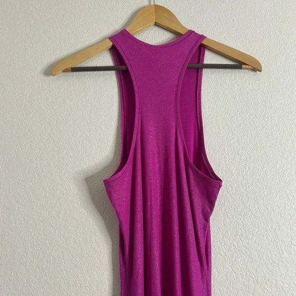 BNWT Skims maxi dress in fuchsia foil - Picture 10 of 16